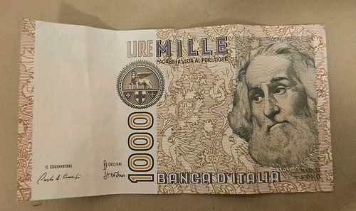Italy 1000 lire note - italy,
