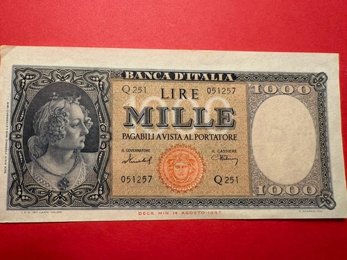Italy 1000 lire banknote - 1000,
