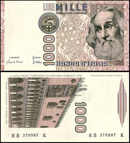 Italy 1000 lire - 1982,, p-109