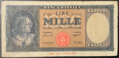 1959 italy paper money - 1959,