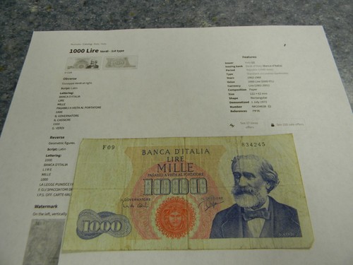 1962 italy 1000 lire - italy,