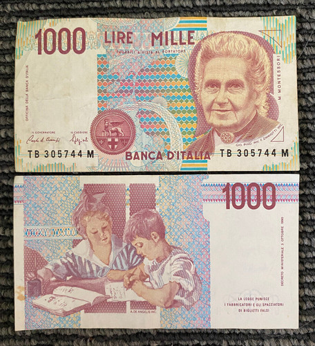 Italy 1000 lire - 1000, banknote