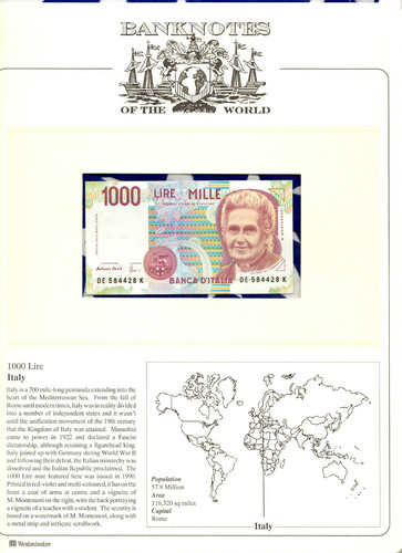 Banknotes the world italy - banknotes, of