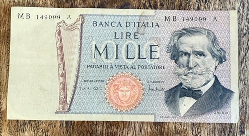 1969 italy 1000 - note, ~