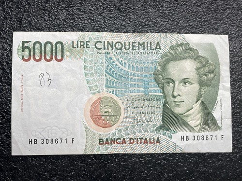 Italy 5000 lire banknote - italy,