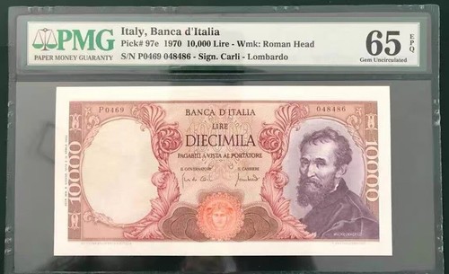 Pmg italy 1970 banknote - pmg,