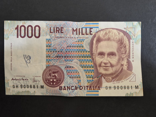 Italy 1000 lire banca italia - lire,