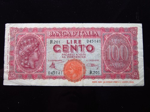 Italy 100 lire - lire, 1944