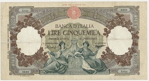 Italy banknote 5000 - italy,