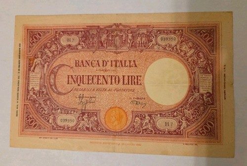 500 lire banknote issued - banknote,