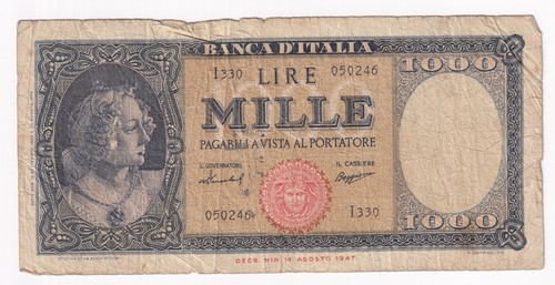 Italy 1000 lire - lire, 1948