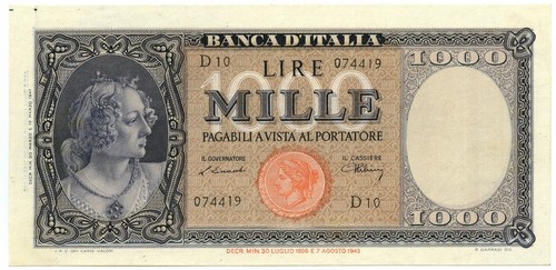 1000 lire italia ornata - 1000,