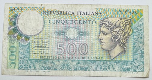 1974 italy 500 lire banknote - 500,