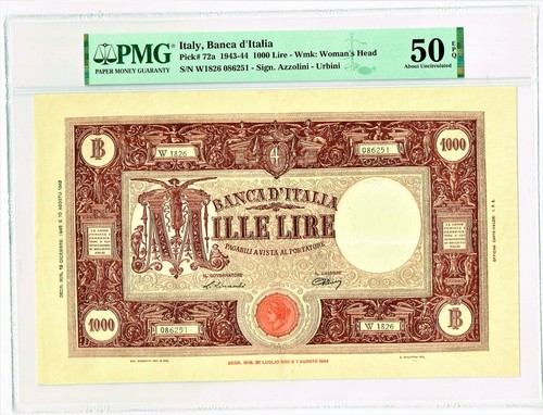 Italy banco italia 1000 lire - italy,