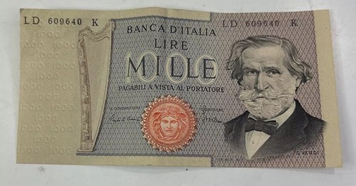 1980 italy 1000 lire note - 1000,