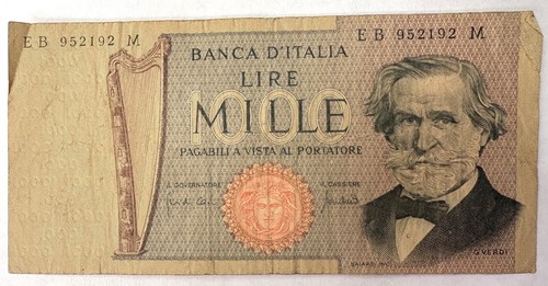 Italy 1000 lire - lire, banknote