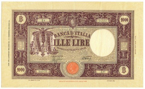 1000 lire barbetti grande - lire,