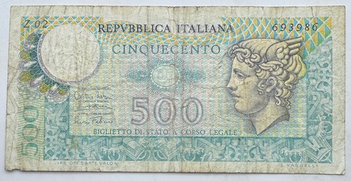 1974 italy 500 lire banknote - lire,