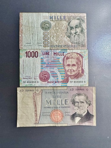 Italy 1000 lire banknotes - italy,