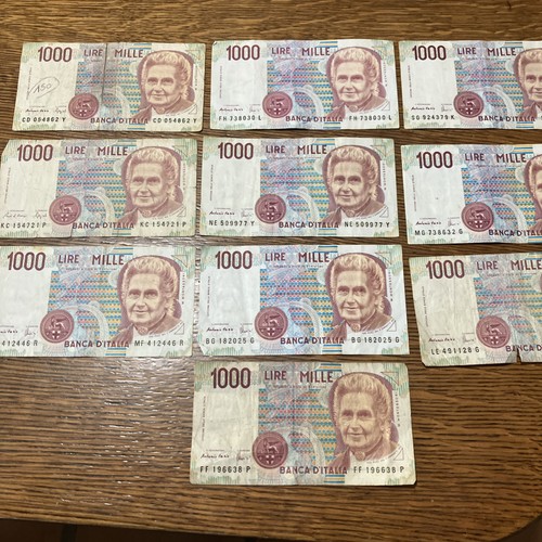 1000 lire millle italien bill - lire,
