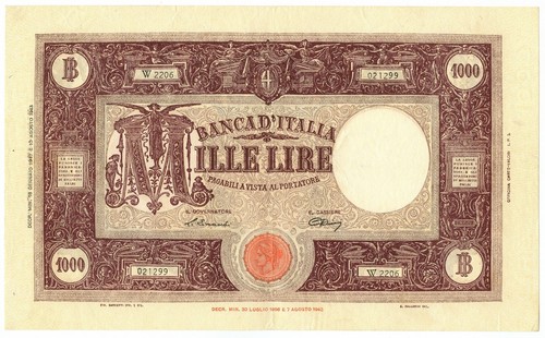1000 lire barbetti grande - lire,