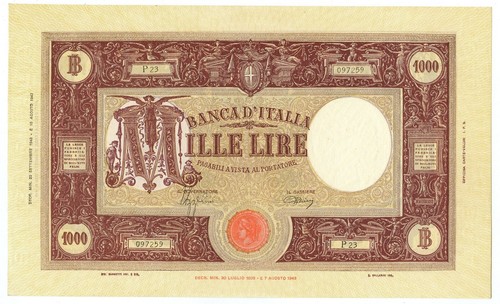 1000 lire barbetti grande - 1000, m
