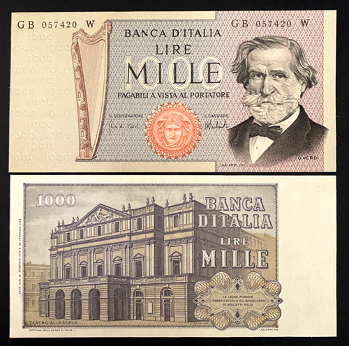 Italy 1000 lire 1973 verdi - lire,