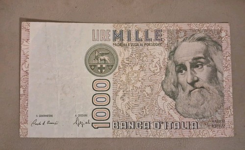 1982 italy 1000 lire note - italy,