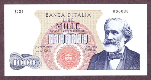 Italy 1000 lire banknote - 1000, 1965