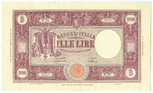 1000 lire barbetti grande - lire,