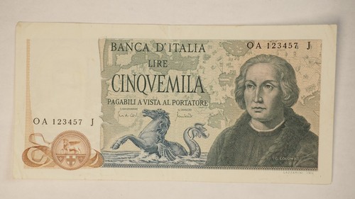 1971 italy 5000 lire banknote - 1971,