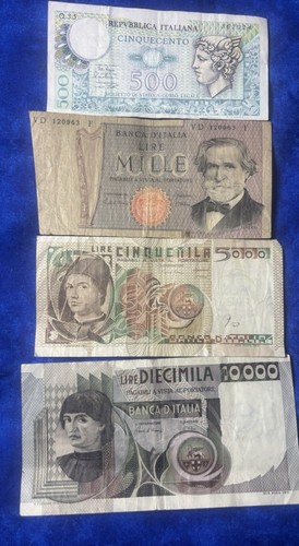 Italy 500 1000 - 10000, lire