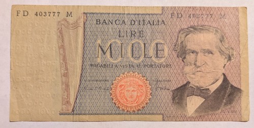 1969 italy 1000 lire - italy, note