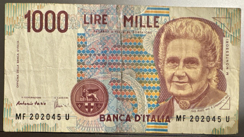 Italy 1000 lire 1990 banknote - 1000,