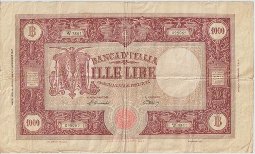 Italy 1000 lire banknote - italy,