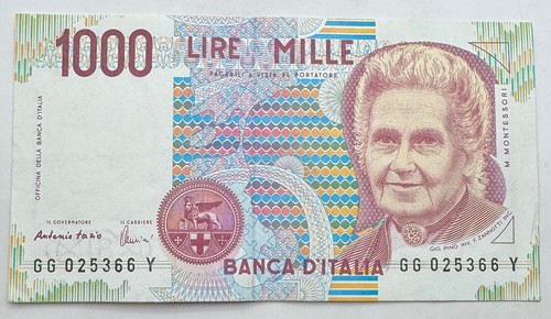 1990 italy 1000 - italy, banknote