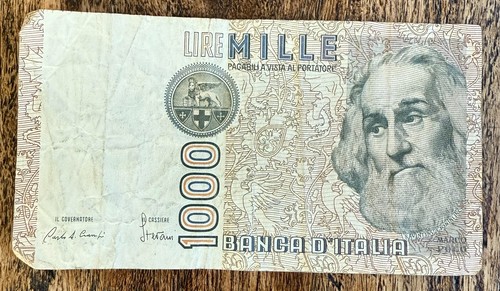 Italy 1000 lire note - lire,