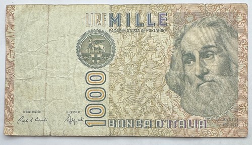 1982 italy 1000 - 1982, banknote