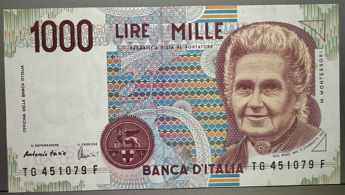 Italy 1000 lire 1990 banknote - 1000,
