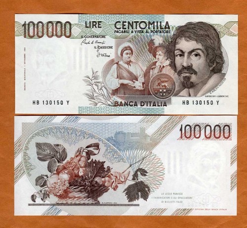 Italy 100000 lire - italy,, (100,000)