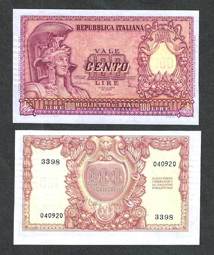Italy banca italia - italy, 100